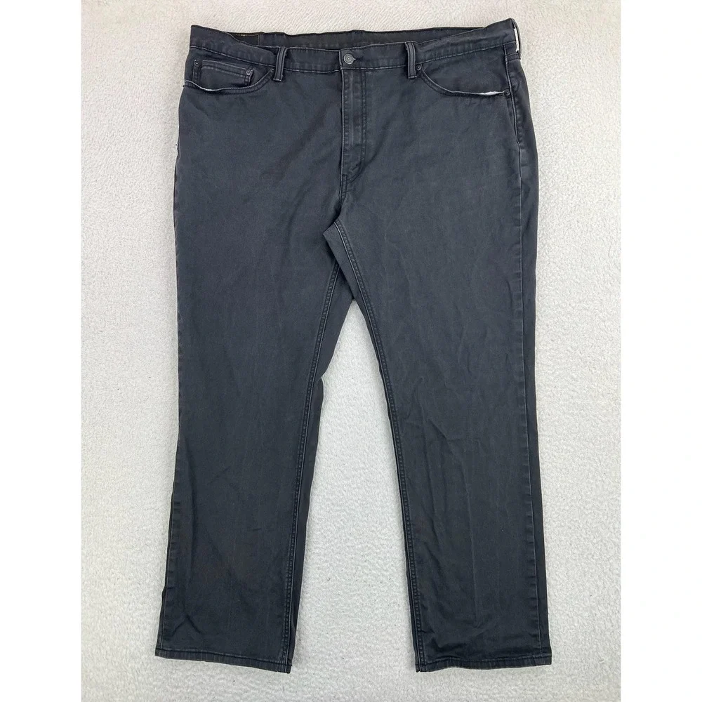 Levis 541 Jeans Mens 44x32 Gray Athletic Tapered Stretch Denim Charcoal Wash